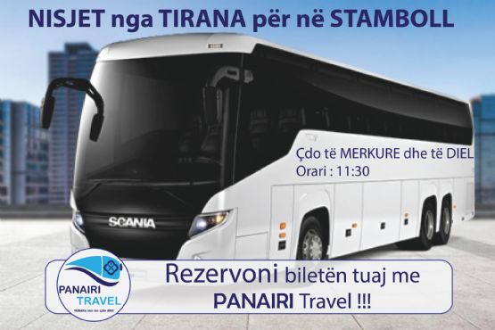  Bileta Autobuzi ELBASAN STAMBOLL / Autobus ELBASAN turqi STAMBOLL